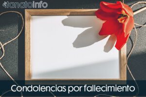 Condolencias por fallecimiento