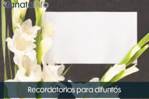 Recordatorios para difuntos