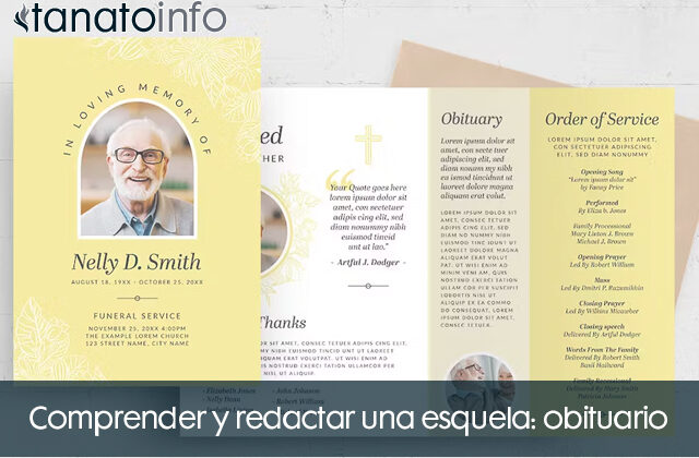 Comprender y redactar una esquela obituario